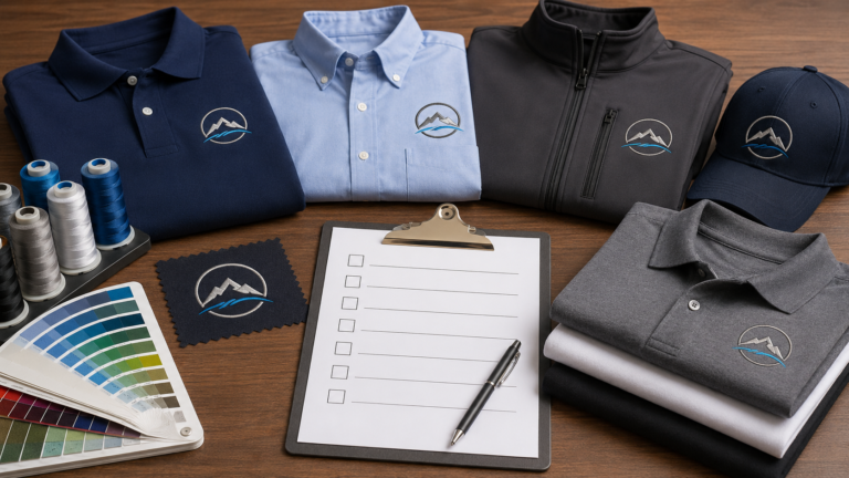 Embroidered uniform order planning