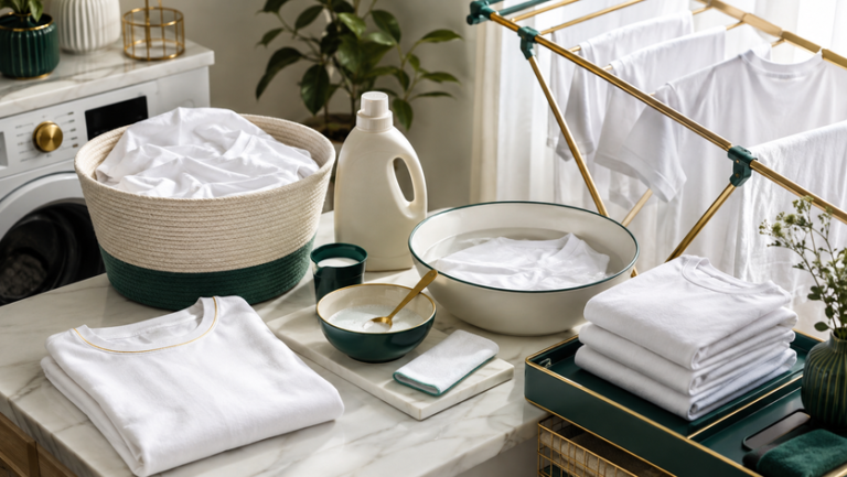 White T-shirt washing methods