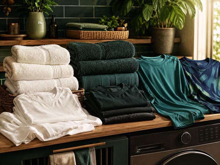 Towels and clothes in the same wash