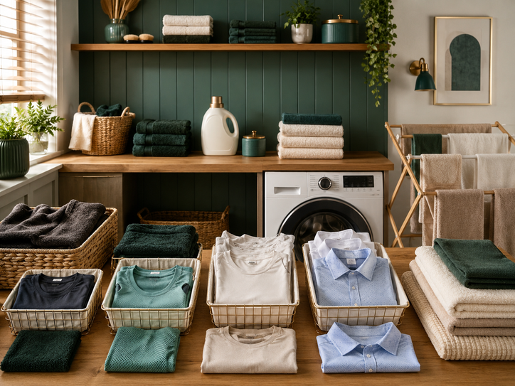 Towels and clothes laundry care checklist