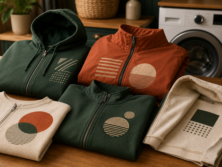 Washing printed clothes with zippers