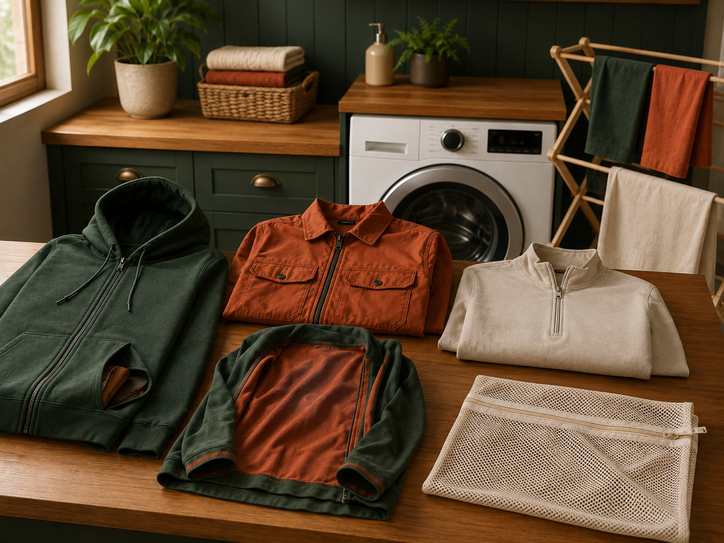 Preparing zipped clothes for washing