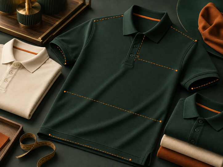 Key areas to check when fitting a polo shirt