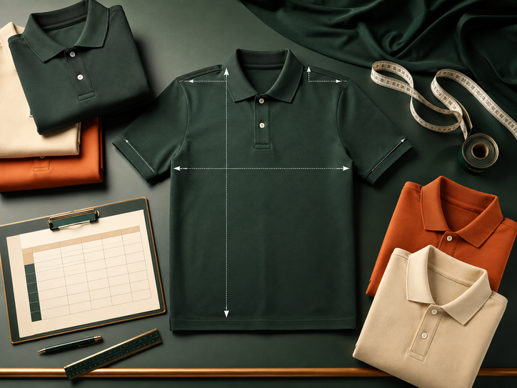 Polo shirt sizing and fit checklist