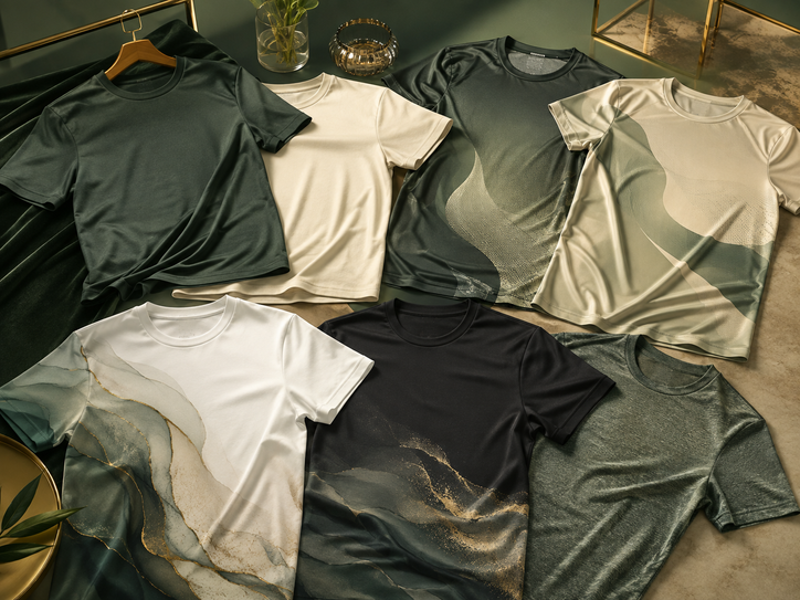 T-shirts suitable for photo printing