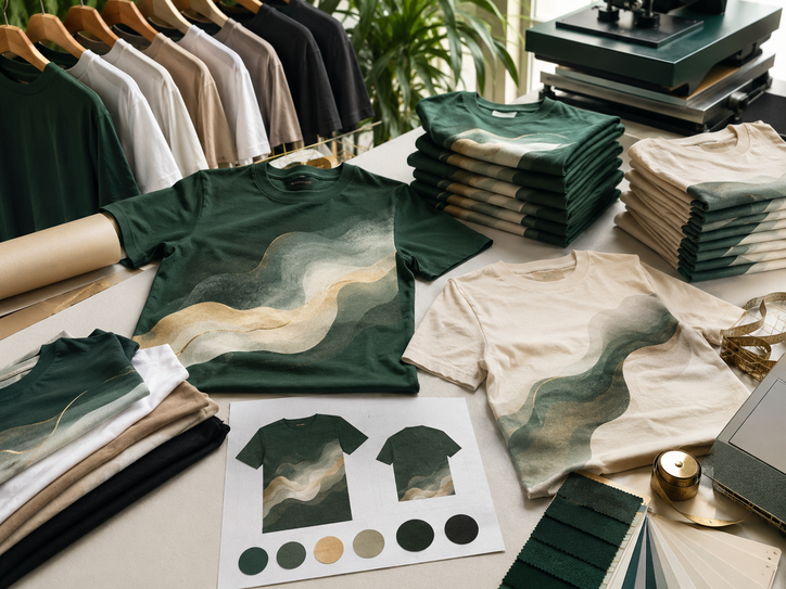 Custom T-shirt printing order preparation