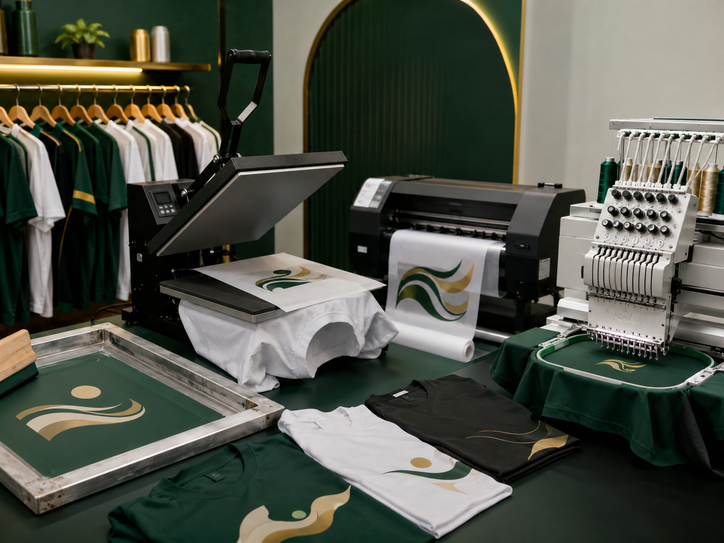 Printing methods for bulk T-shirts