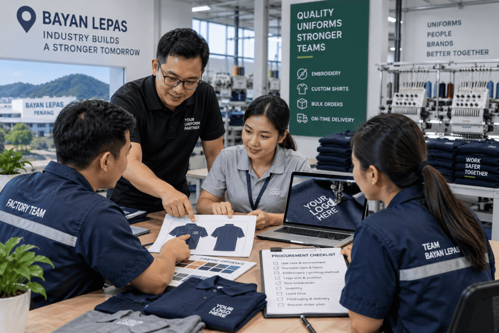 Corporate buyers planning bayan lepas industrial uniform embroidery: a procurement checklist for factory teams